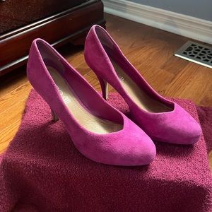 GUC Aldo pink suede heels, size 38